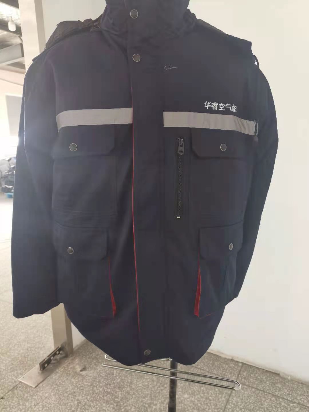 华睿空气能工作服棉服定制交付图